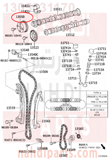 1305031170,GEAR ASSY, CAMSHAFT TIMING,ترس 