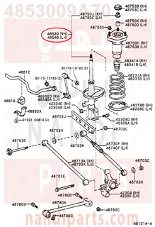 4853009A70,ABSORBER ASSY, SHOCK, REAR RH,مساعد خلفى يمين 