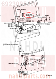 6923095J00,HANDLE ASSY, SLIDE DOOR OUTSIDE, RH,مقبض الباب المنزلق للخارج اليمين 