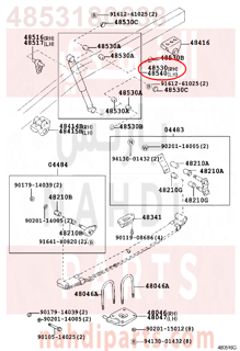 4853180638,ABSORBER ASSY, SHOCK, REAR RH,مساعد خلفى يمين 