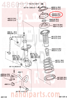 4860928020,SUPPORT SUB-ASSY, FRONT SUSPENSION, RH,كرسي مساعد امامى 