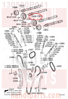 130500P041,GEAR ASSY, CAMSHAFT TIMING,ترس 