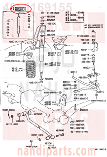 4851169155,ABSORBER ASSY, SHOCK, FRONT RH,مساعد أمامي يمين