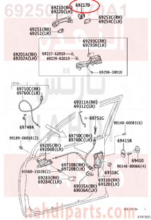 6925060070A1,COVER, FRONT DOOR OUTSIDE HANDLE,تغطية، الباب الأمامي خارج HANDLE