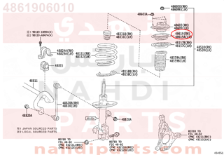4861906010,BEARING, STRUT MOUNTING, RH,رمان بلي ربط 