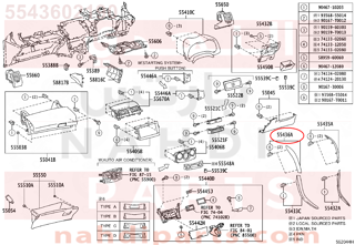 5543602190,PANEL, INSTRUMENT PANEL FINISH, END LH,ديكور