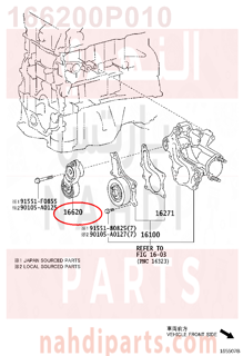 166200P010,TENSIONER ASSY, V-RIBBED BELT,شداد سير 