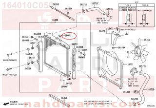 164010C050,CAP SUB-ASSY, RADIATOR,غطاء 