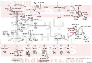 90947A2108,HOSE, FLEXIBLE(FOR REAR LH),خرطوم