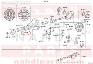 90366T0057,BEARING (FOR REAR DRIVE PINION FRONT),رمان بلي