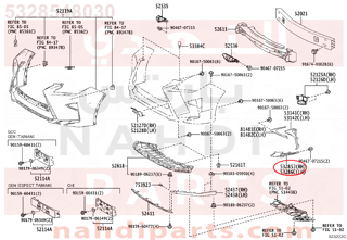 5328548030,COVER, FRONT BUMPER ARM HOLE, RH,غطاء 