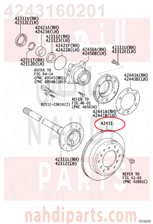 4243160201,DISC, REAR,هوب فرامل خلفي