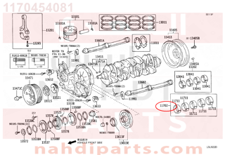 1170454081,BEARING SET, CRANKSHAFT,سبيكة مكينة 