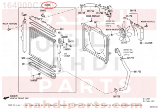 164000C270,RADIATOR ASSY,لديتر ماء - مبرد مكينه