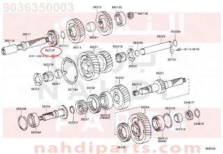 9036350003,BEARING, RADIAL BALL (FOR TRANSFER INPUT SHAFT FRONT),رمان بلي