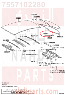 7557102280,MOULDING, BACK WINDOW, OUTSIDE UPPER, NO.1,صب، والعودة WINDOW، خارج UPPER، رقم 1