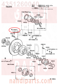 4351260040,DISC, FRONT,هوب فرامل أمامي