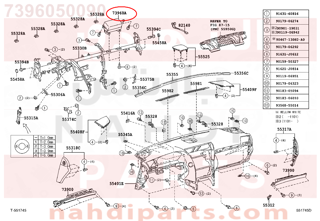 7396050090,AIR BAG ASSY, INSTRUMENT PANEL PASSENGER W/O DOOR,ايرباغ