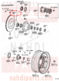 4351260011,DISC, FRONT,هوب فرامل أمامي