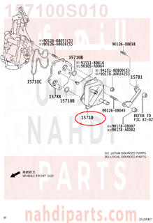 157100S010,COOLER ASSY, OIL,مبرد 