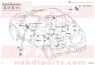 8481052030,SWITCH ASSY, POWER WINDOW REGULATOR, REAR,ASSY التبديل، الطاقة نافذة منظم، الخلفية