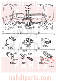 8482016060,MASTER SWITCH ASSY, POWER WINDOW REGULATOR,MASTER سويتش   الطاقة نافذة منظم