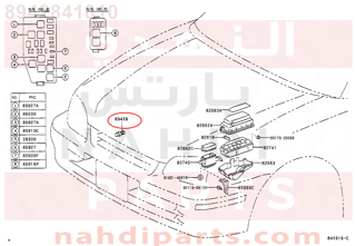 8942841010,SWITCH, TEMPERATURE DETECT, NO.2,حساس كوع