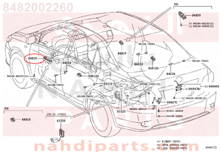 8482002260,MASTER SWITCH ASSY, POWER WINDOW REGULATOR,MASTER سويتش   الطاقة نافذة منظم