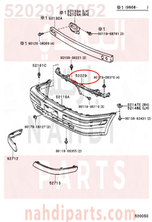 5202916052,REINFORCEMENT SUB-ASSY, FRONT BUMPER, UPPER,دعامه صدام أمامي - جسر صدام