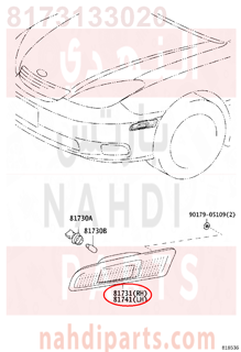 8173133020,LENS, SIDE TURN SIGNAL LAMP, RH,LENS، SIDE TURN SIGNAL LAMP، RH