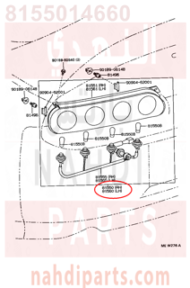 8155014660,LAMP ASSY, REAR COMBINATION, RH,اصطب رفرف خلفي يمين -كامل