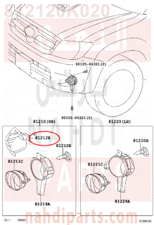812120K020,BACK COVER, FOG LAMP,ظهريه المقعد