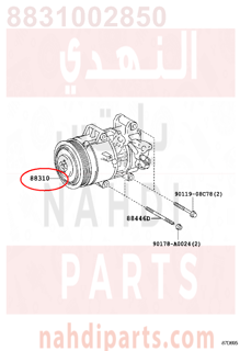 8831002850,COMPRESSOR ASSY, W/PULLEY,كومبرسر التكييف 