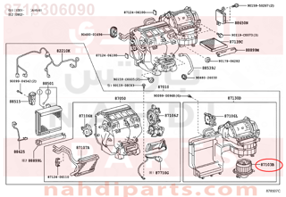 8710306090,MOTOR SUB-ASSY, BLOWER W/FAN,Mاو  SUB-  BLOWER W / FAN