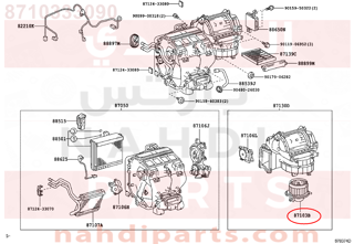 8710333090,MOTOR SUB-ASSY, BLOWER W/FAN,Mاو  SUB-  BLOWER W / FAN