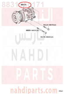 8831050171,COMPRESSOR ASSY, W/PULLEY,كومبرسر التكييف 