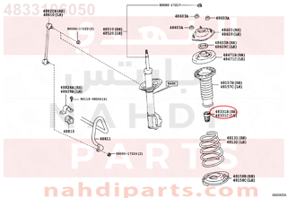 4833106050,BUMPER, FRONT SPRING, RH,ربله عمود مساعد أمامي