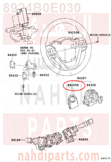 8924B0E030,SENSOR, STEERING,SENSاو ، STEE جلدة 