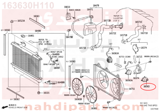 163630H110,MOTOR, COOLING FAN,موتور مروحة لديتر رقم 1