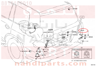 8816160010,BRACKET, BLIND SPOT MONITOR, RH,BRACKET، داخلى  اس بي OT MONIR، RH