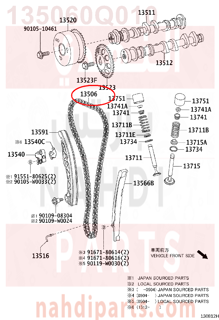 135060Q010,CHAIN SUB-ASSY,جنزير 