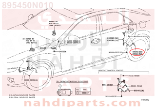 895450N010,SENSOR, SPEED, REAR RH,حساس 