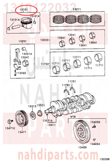 1310122032,PISTON SUB-ASSY, W/PIN,عمود 