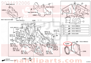 9031192006,SEAL, ENGINE REAR OIL,صوفة مكينة خلفى 