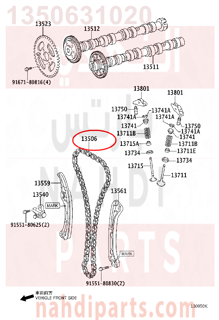 1350631020,CHAIN SUB-ASSY,جنزير مكينه كبير