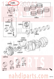 1310120041,PISTON SUB-ASSY, W/PIN,عمود 