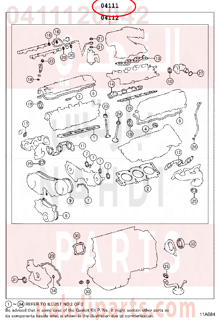 0411120042,GASKET KIT, ENGINE OVERHAUL,طقم وجيه 