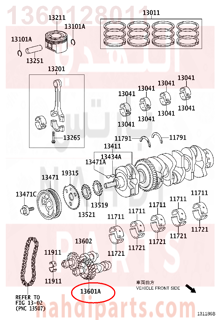 1360128011,BALANCESHAFT SUB-ASSY, NO.1,عمود يمين 