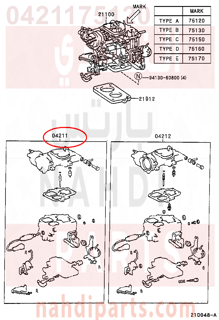 0421175120,CARBURETOR KIT,اصلاح كربريتر  المكربن  