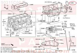 90311C0041,SEAL, ENGINE REAR OIL,صوفة 